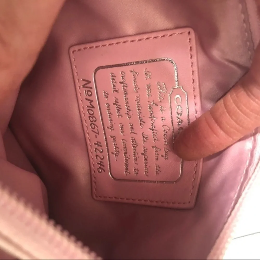 Coach 42246 vintage y2k pink signature swingpack crossbody bag